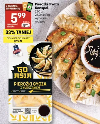 Pierożki Gyoza Konspol wybrane rodzaje promocja w Delikatesy Centrum