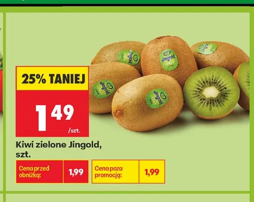 Kiwi zielone Jingold promocja w Biedronka