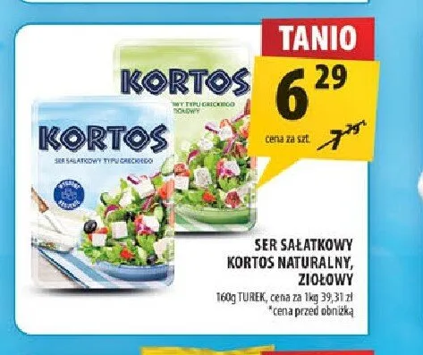 Ser sałatkowy Kortos naturalny Turek promocja w Arhelan