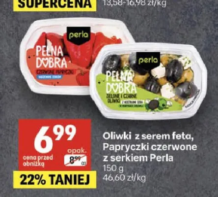 Oliwki z serem feta Perla promocja w Delikatesy Centrum