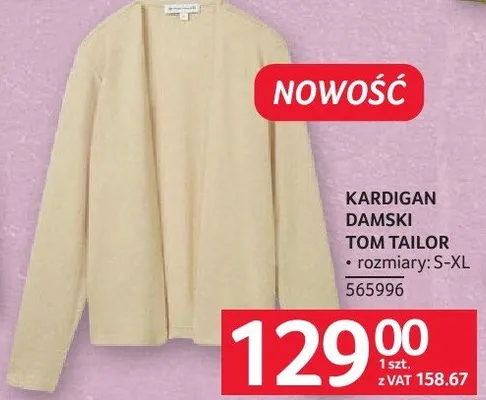 Kardigan damski Tom Tailor promocja w Selgros