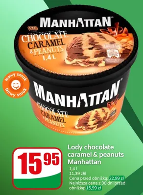 Lody Chocolate Caramel & Peanuts Manhattan promocja w Dino