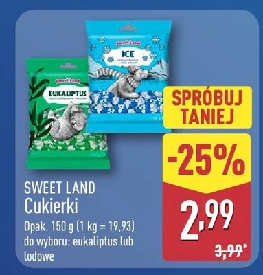 Cukierki eukaliptus  promocja w Aldi