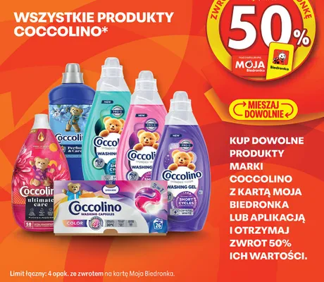 Żel do prania Coccolino Wonder Wash Crystal White promocja w Biedronka