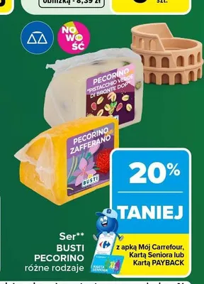 Ser Pecorino al Pistacchio Verde di Bronte DOP Busti promocja w Carrefour