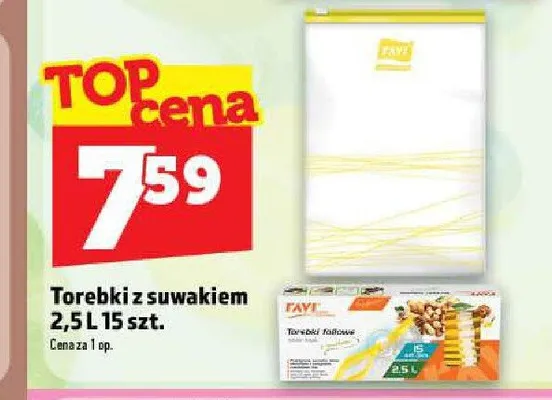 Torebki z suwakiem Favi 2,5 l promocja w TOPAZ