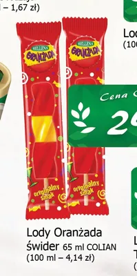 Lody Oranżada Świder Colian promocja w CEZAR Delikatesy