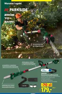 Akumulatorowa podkrzesywarka Parkside promocja w Lidl