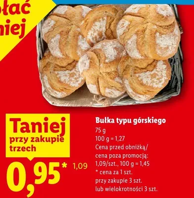 Bułka typu górskiego Piekarnia Lidla promocja w Lidl