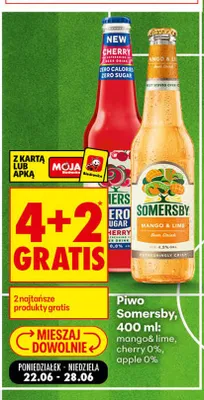 Piwo bezalkoholowe Somersby Cherry promocja w Biedronka