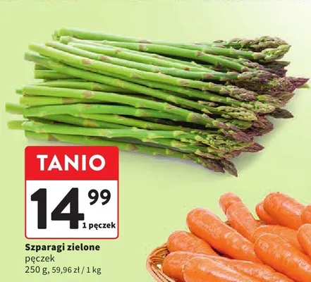 Szparagi zielone promocja w Intermarche