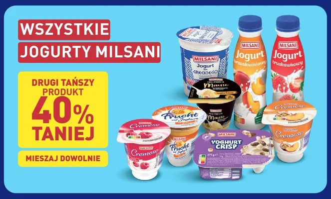 Jogurt Milsani promocja w Aldi