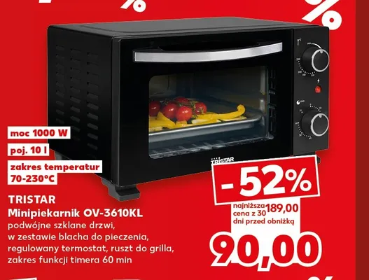 Minipiekarnik Tristar OV-3610KL promocja w Kaufland