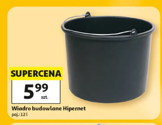 Wiadro budowlane Hipernet 12 l promocja w Auchan