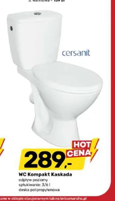 WC Kompakt Kaskada Cersanit promocja w Bricomarche