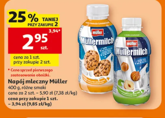 Napój mleczny Müller promocja w Auchan