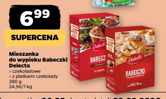 Mieszanka do wypieku babeczki czekoladowe promocja w Netto