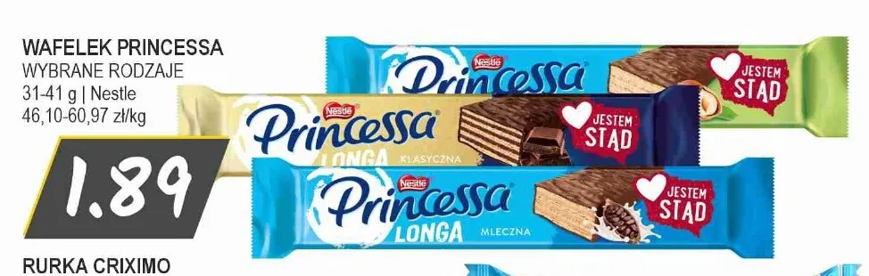 Wafelek Princessa Longa Mleczna promocja w Słoneczko