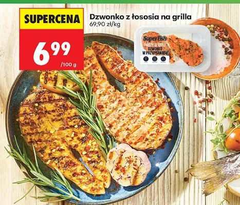 Dzwonko z łososia na grilla Super-fish Party & Grill w przyprawach promocja w Biedronka