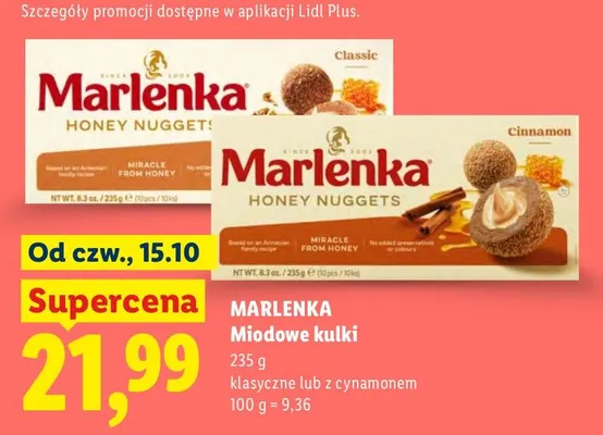 Miodowe kulki klasyczne Marlenka promocja w Lidl