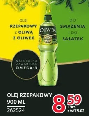 Olej rzepakowy 900ml promocja w Selgros
