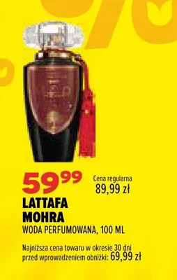 Woda perfumowana Lattafa Mohra promocja w Drogerie Natura