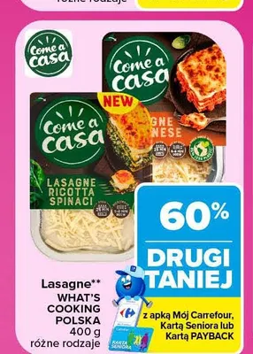 Lasagne ricotta spinaci Come a Casa promocja w Carrefour Market
