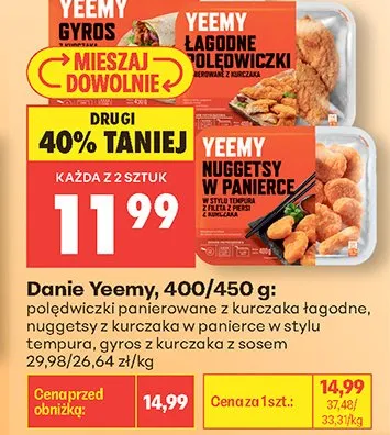 Gyros z kurczaka z sosem Yeemy promocja w Biedronka