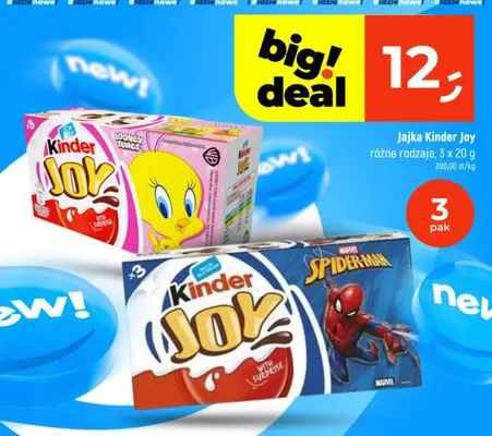 Jajka Kinder Joy Marvel Spider-Man 3-pak promocja w Dealz