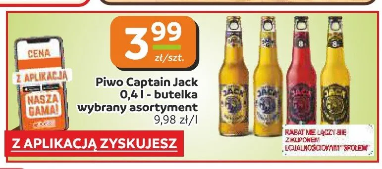 Piwo smakowe Captain Jack Exotic promocja w Społem Częstochowa