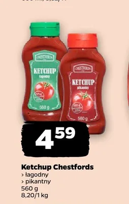 Ketchup Chestfords łagodny promocja w Netto