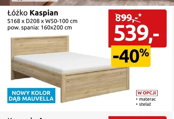 Łóżko Kaspian promocja w Black Red White