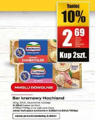 Ser kremowy Hochland Emmentaler promocja w Supeco