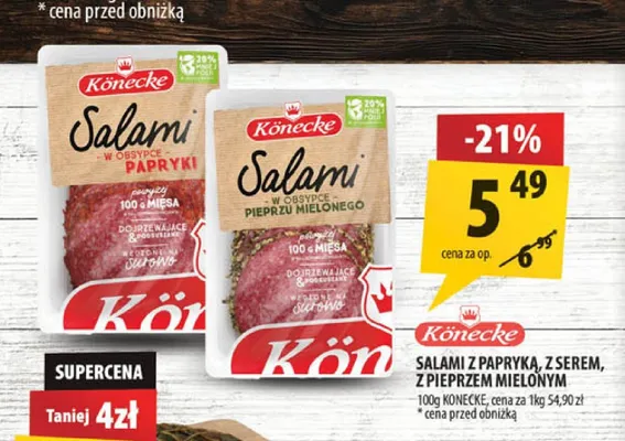 Salami z papryką Könecke promocja w Arhelan