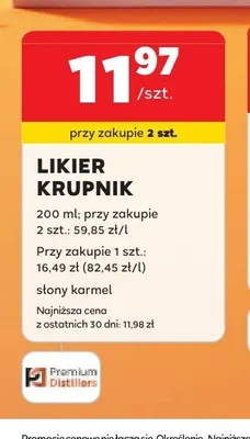 Likier Krupnik Słony Karmel promocja w Stokrotka