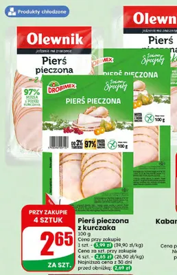 Pierś pieczona z kurczaka Olewnik promocja w Dino