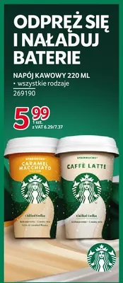 Napój kawowy Starbucks 220 ml wszystkie rodzaje promocja w Selgros