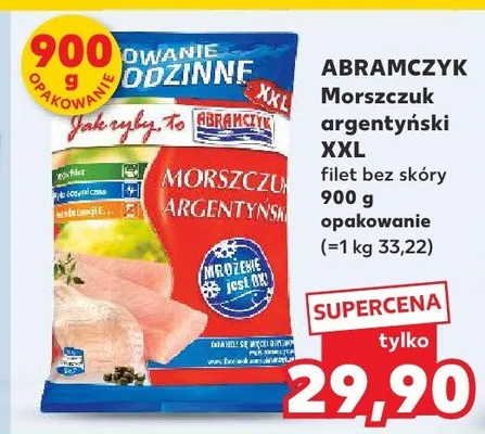 Morszczuk argentyński XXL filet bez skóry promocja w Kaufland
