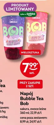 Napój Bubble Tea Bob Bobble sakura promocja w Żabka