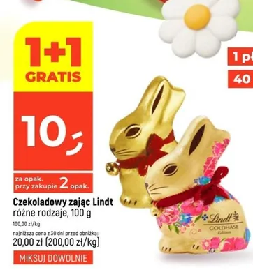 Czekoladowy zając Lindt różne rodzaje promocja w Dealz