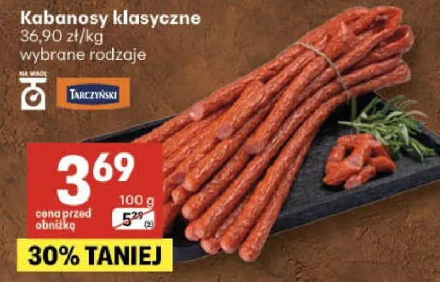 Kabanosy klasyczne wybrane rodzaje promocja w Delikatesy Centrum