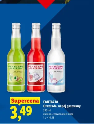 Oranżada Fantazja czerwona promocja w Lidl