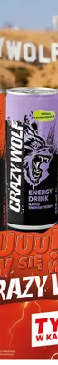 Napój energetyzujący Crazy Wolf o smaku czarnej porzeczki promocja w Kaufland