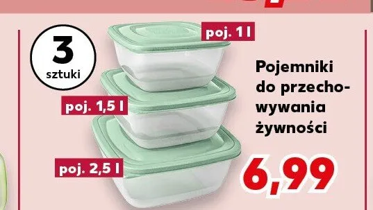 Pojemniki do przechowywania żywności 3-pak promocja w Kaufland