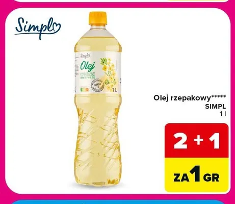 Olej rzepakowy SIMPL promocja w Carrefour