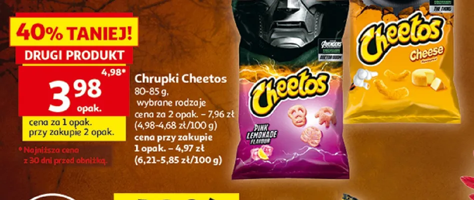 Chrupki Cheetos Cheese promocja w Auchan