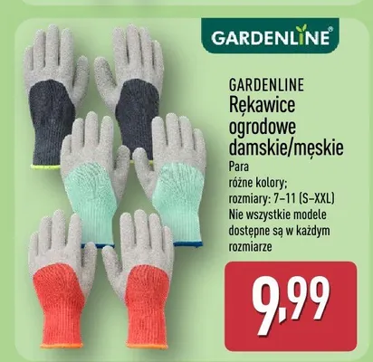 Rękawice ogrodowe damskie / męskie Gardenline promocja w Aldi