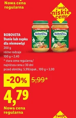 Danie lub zupka dla niemowląt BoboVita promocja w Lidl