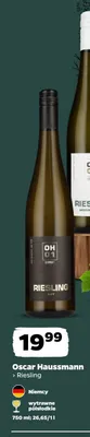Wino Oscar Haussmann Riesling wytrawne promocja w Netto