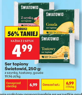 Ser topiony Światowid tostowy promocja w Biedronka